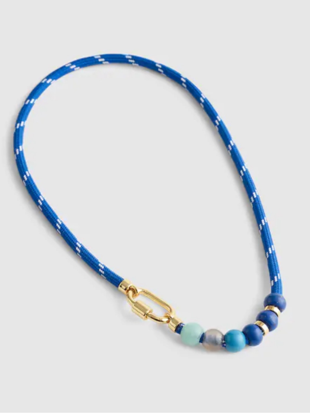 Madewell carabiner Necklace with semiprecious beads NWT